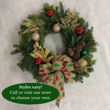 Christmas Wreath - 20 in Mixed Noble Fir w/cones 23143