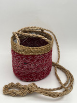 Reclaimed Garment Plus Seagrass Hanging Potcover M 39925