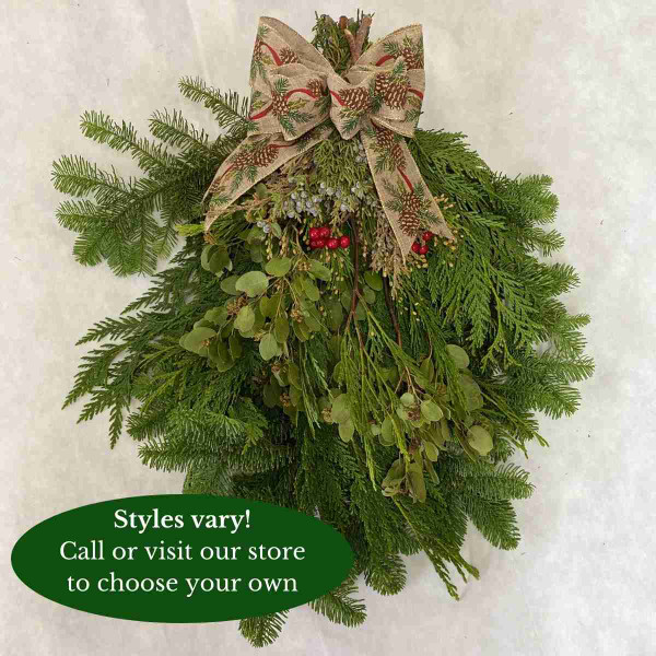 Door Swag Mixed Evergreen 22987