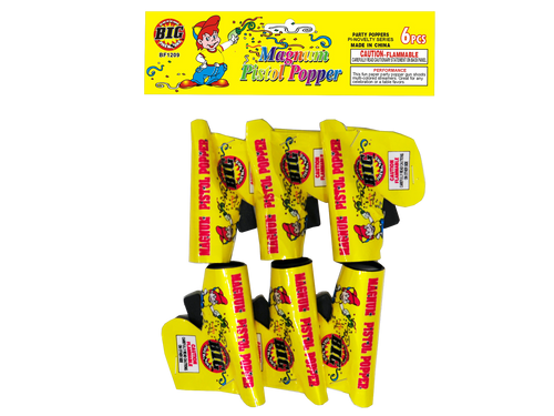 MAGNUM PISTOL POPPER - 6 PACK BAG