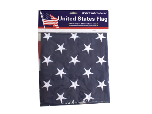 3 X 5 AMERICAN FLAG EMBROIDER