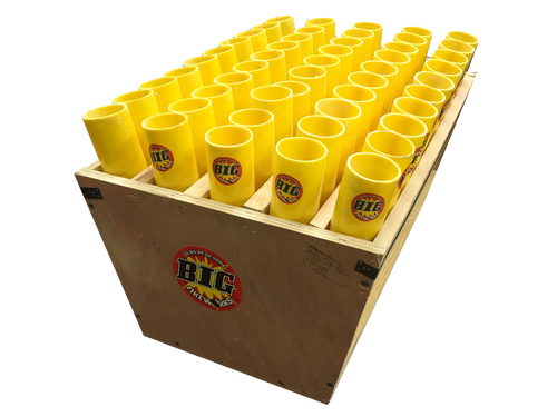 50 TUBE RACK 1.75" SHELL - YELLOW FIBERGLASS