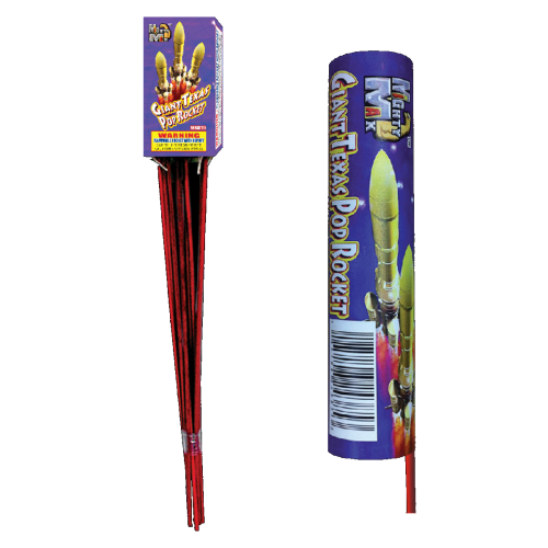 Giant Texas Pop Rocket - TX Legal (Case)