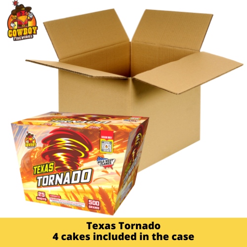 Texas Tornado | Ship to Store – Wholesale Fireworks Case (4 Cakes)