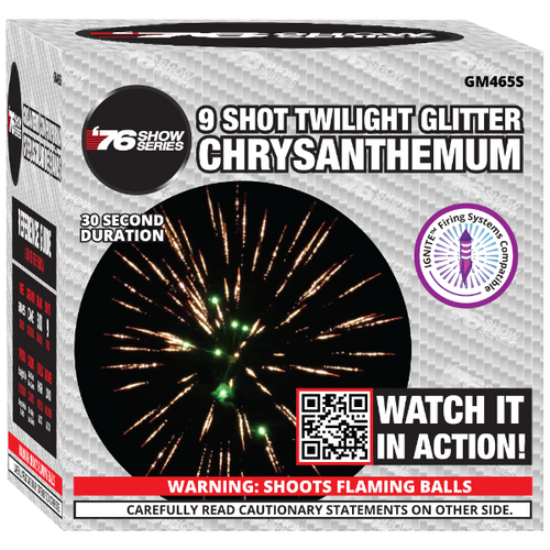 9s Twilight Glitter Chrysanthemum (30 Sec) (Case)