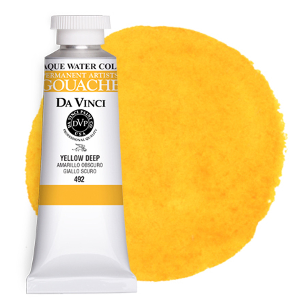 Da Vinci Yellow Deep Artist Gouache Paint - 37mL