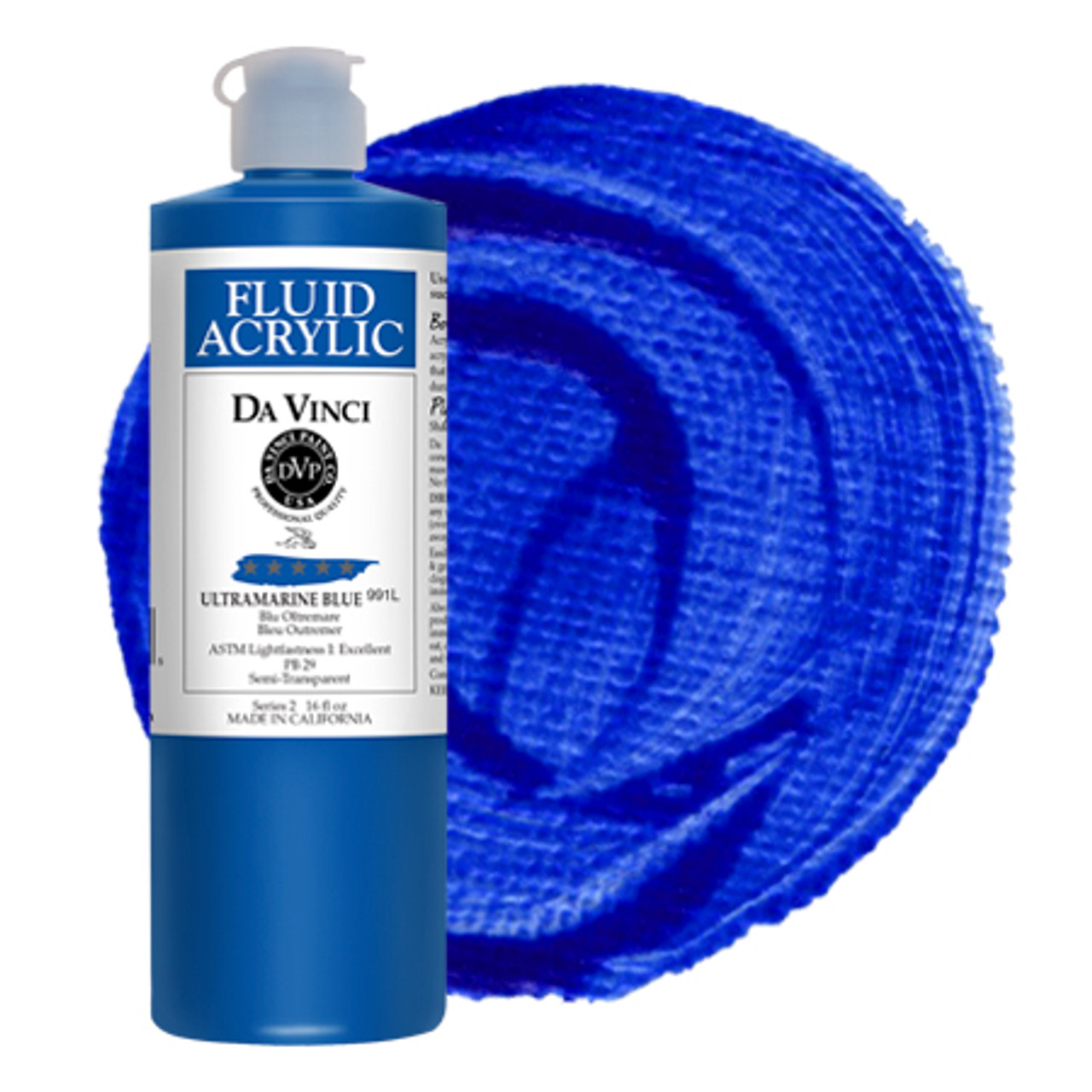 Da Vinci Ultramarine Blue Artist Acrylic Paint – 16oz