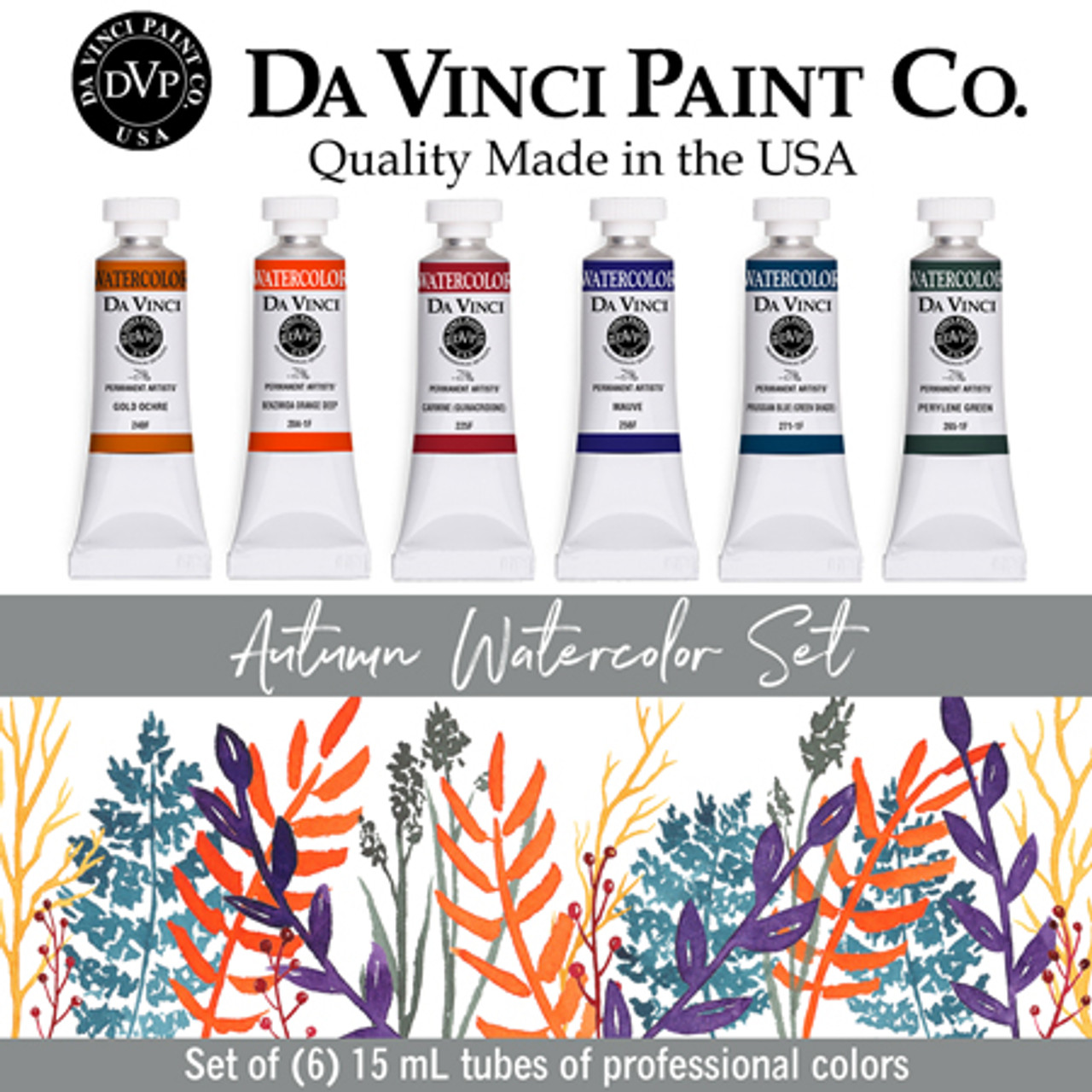 Da Vinci Autumn Palette Watercolor Paint Set