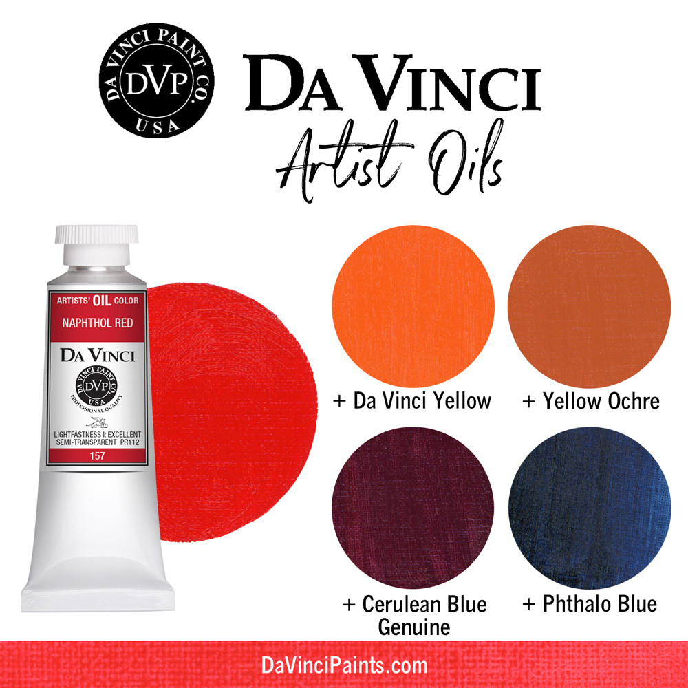 Da Vinci Naphthol Red Artist Oil Paint - 37mL