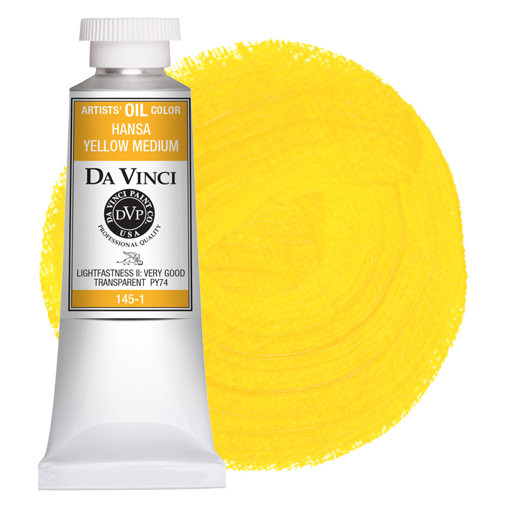 Da Vinci Hansa Yellow Medium Artist Oil Paint - 37mL
