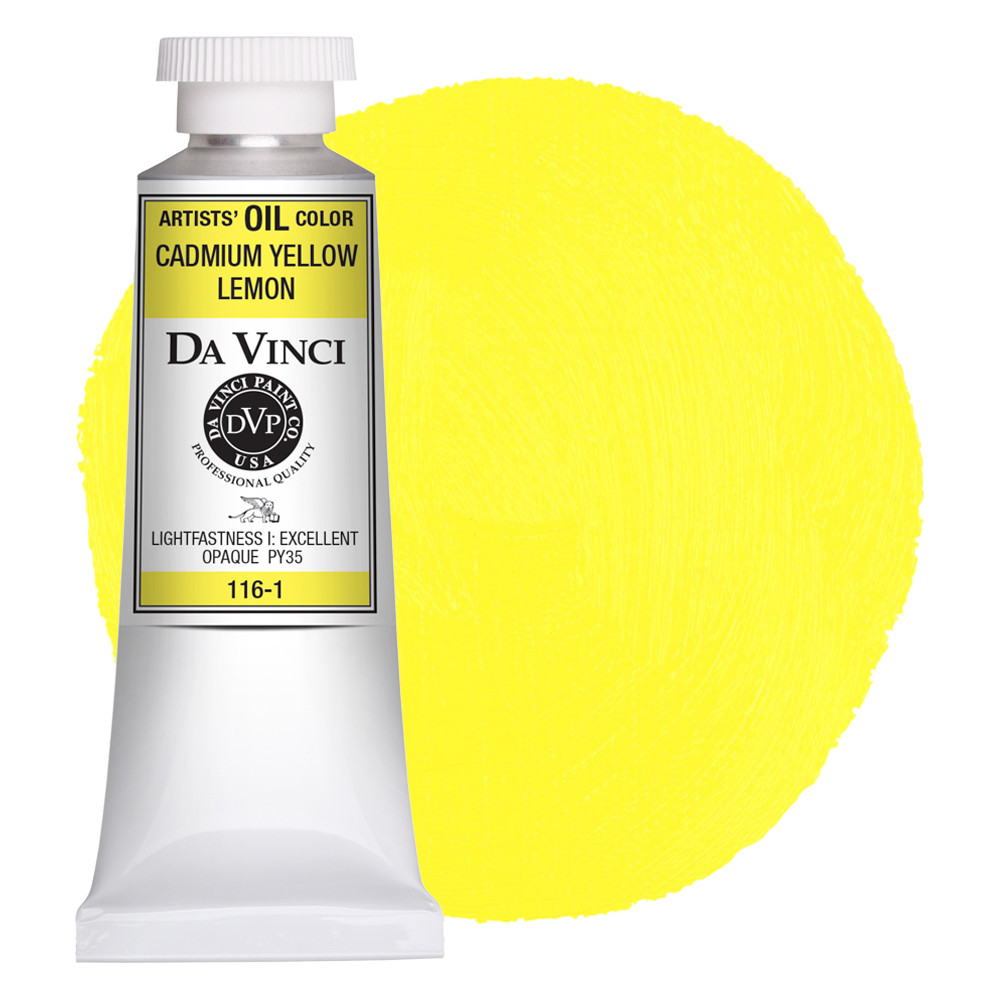 Da Vinci Cadmium Yellow Lemon Artist Oil Paint - 37mL