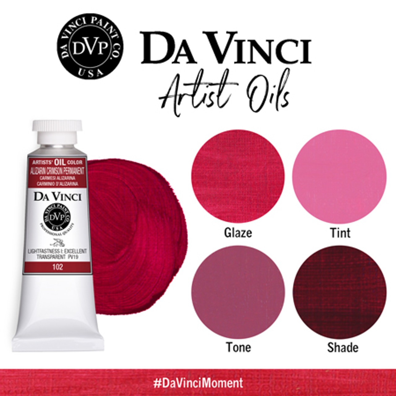 Da Vinci Alizarin Crimson Artist Watercolor Paint – 37ml