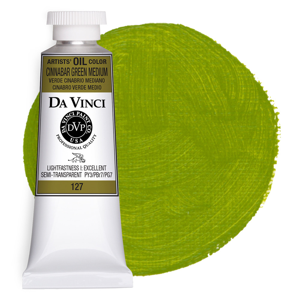 Da Vinci Cinnabar Green Artist Oil Paint - 37mL