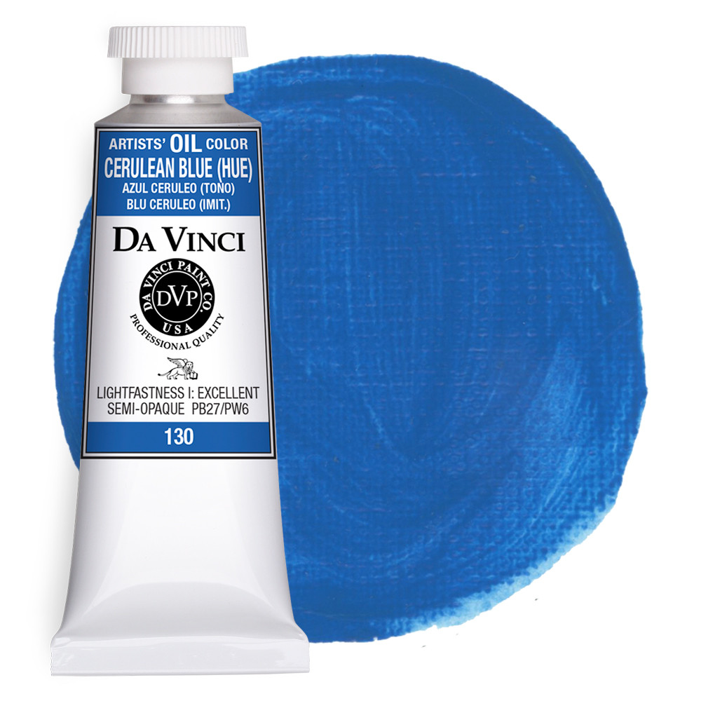 Da Vinci Cerulean Blue Hue Artist Oil Paint - 37mL