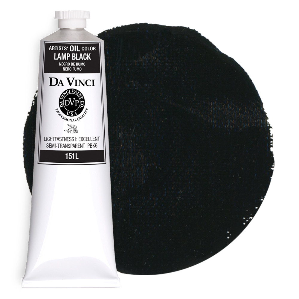 Da Vinci Lamp Black Artist Oil Paint - 150mL