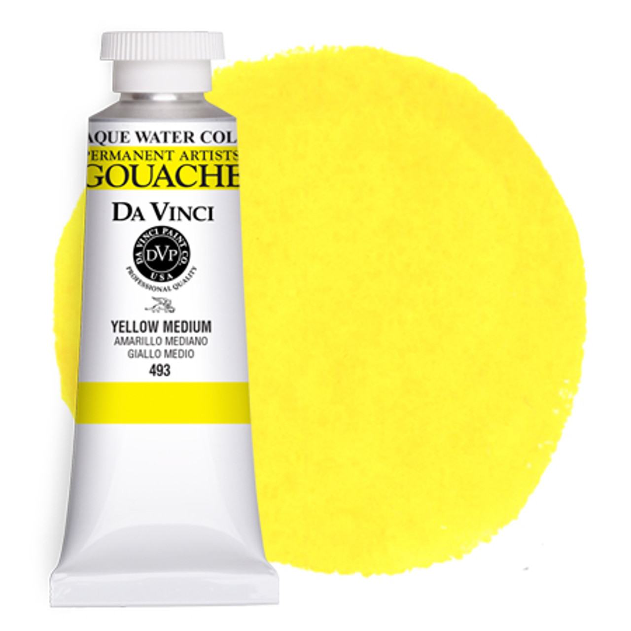 Da Vinci Yellow Medium Artist Gouache Paint - 37mL