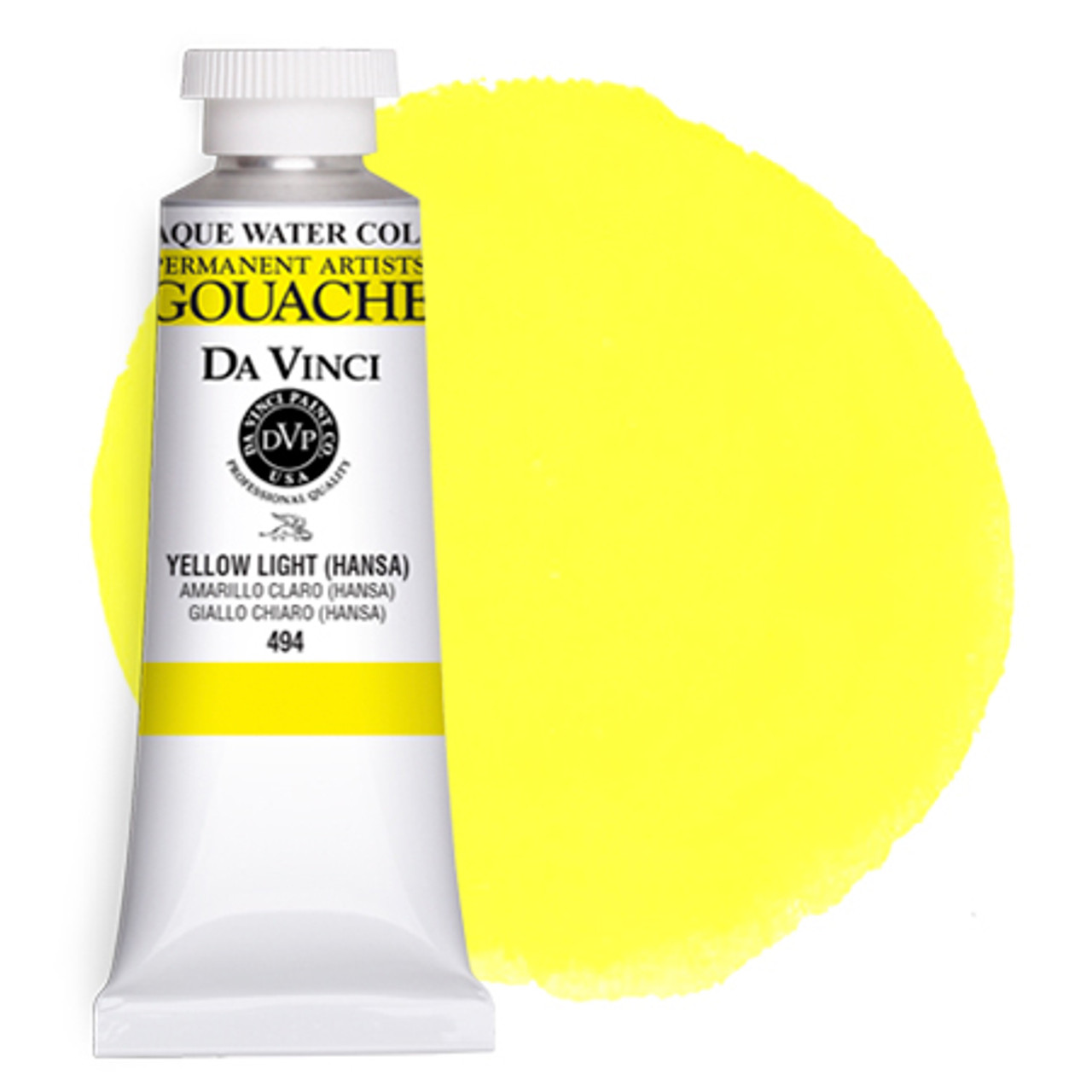 Da Vinci Yellow Light Artist Gouache Paint - 37mL