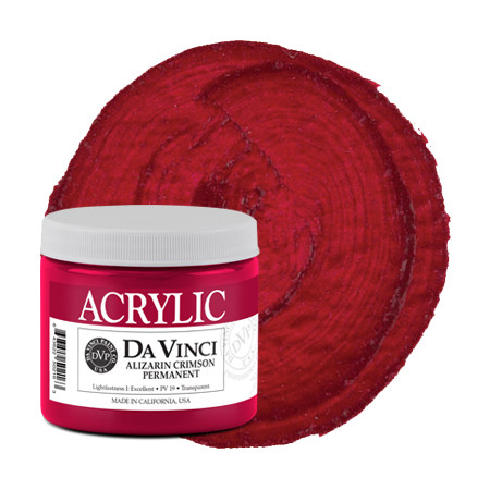 Da Vinci Alizarin Crimson Artist Acrylic Paint – 16oz