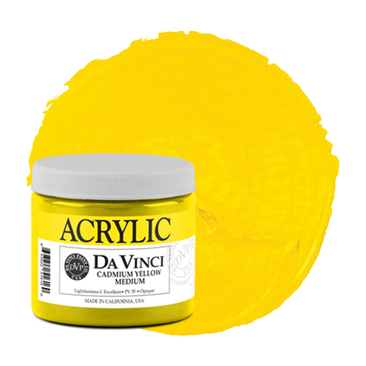 Lascaux Artist Acrylics - Cadmium Yellow Medium, 45 ml Tube