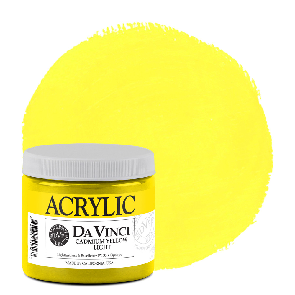 Da Vinci Cadmium Yellow Light Artist Acrylic Paint – 16oz