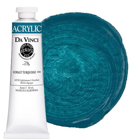 Cobalt Turquoise (60mL HB Acrylic) - Da Vinci Paint Co.