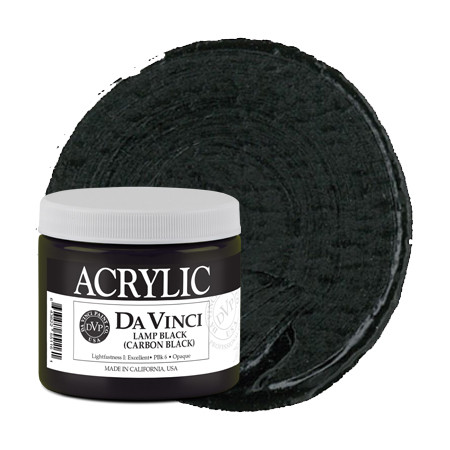 Da Vinci Lamp (Carbon) Black Artist Acrylic Paint – 16oz