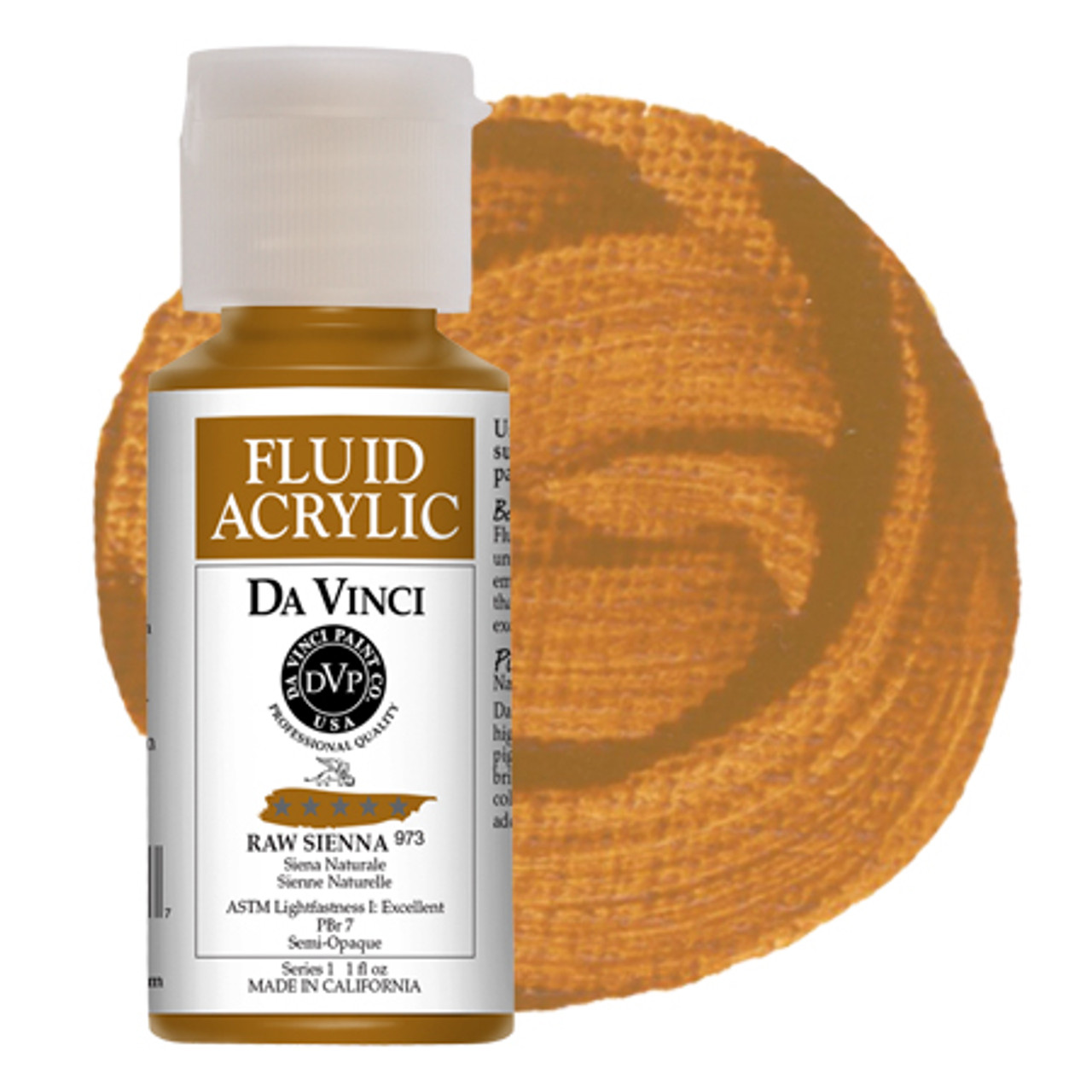 Da Vinci Sepia Artist Fluid Acrylic Paint – 1oz