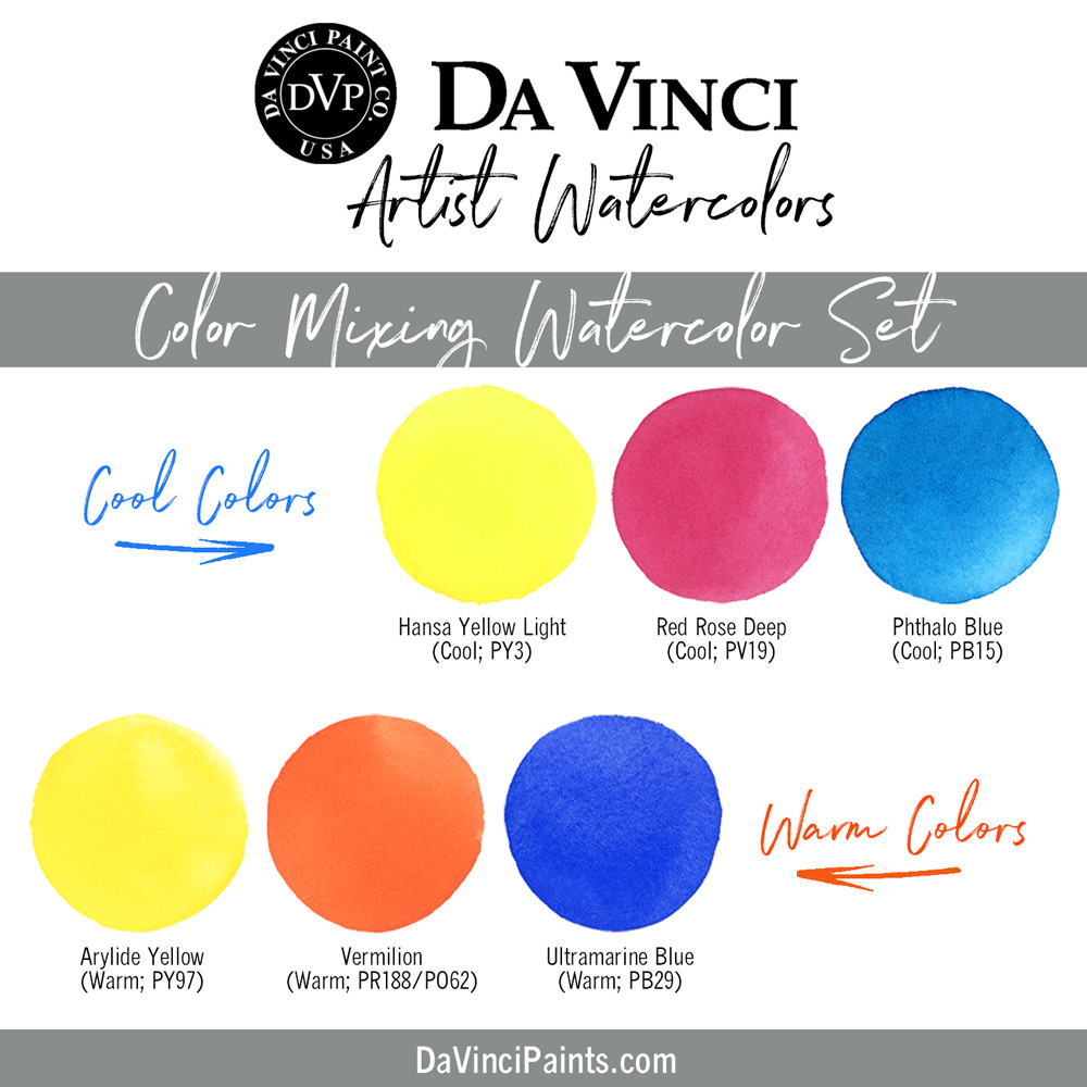 Da Vinci Artist Watercolor 6-Color Mixing Set