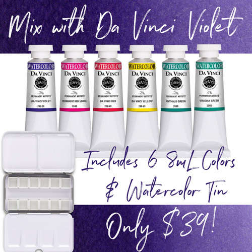 Da Vinci Violet Bundle + Watercolor Tin