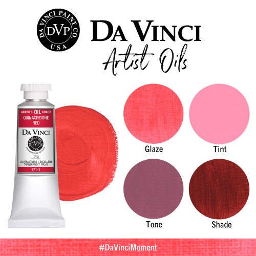 Da Vinci Quinacridone Red Artist Oil Paint - 37mL