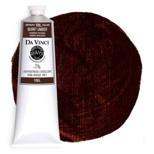 Da Vinci Raw Umber Artist Oil Paint - 150mL