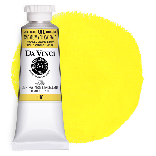 Da Vinci Cadmium Yellow Lemon Artist Oil Paint - 37mL