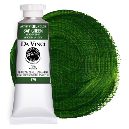 Da Vinci Cinnabar Green Artist Oil Paint - 37mL