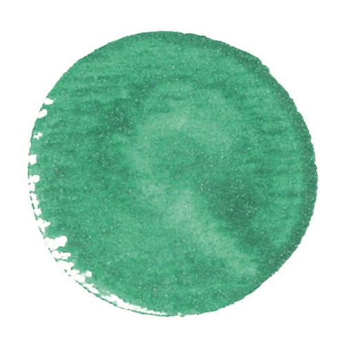 Da Vinci Iridescent Phthalo Green watercolor paint (PG7) 15ml tube with color swatch.