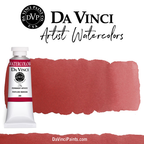 Pr179 Da Vinci Perylene Maroon Artist Watercolor Paint – 37ml