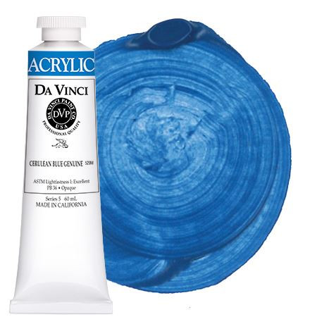 Cerulean Blue Genuine (60mL HB Acrylic) - Da Vinci Paint Co.