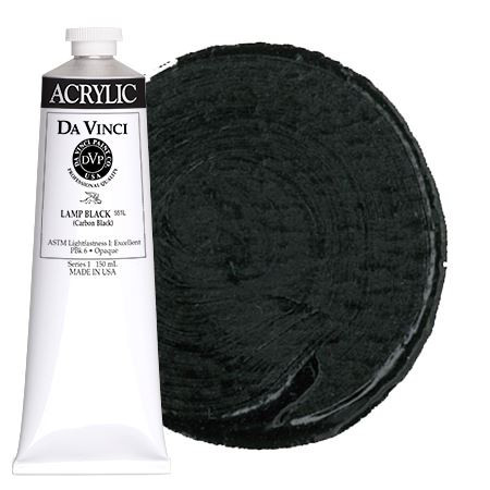 Lamp Black (Carbon Black) (60mL HB Acrylic) - Da Vinci Paint Co.