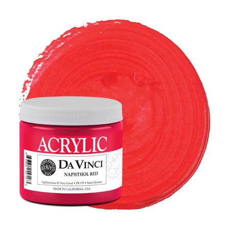 Da Vinci Naphthol Red Artist Acrylic Paint – 16oz