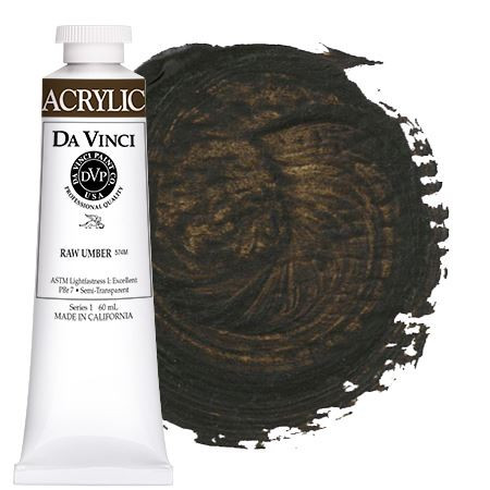 Da Vinci Raw Umber Artist Acrylic Paint – 16oz