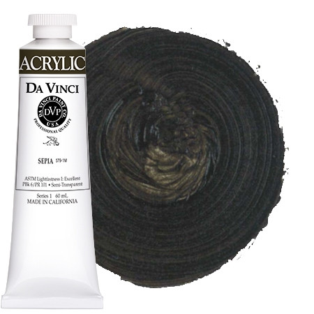 Lamp Black (Carbon Black) (60mL HB Acrylic) - Da Vinci Paint Co.