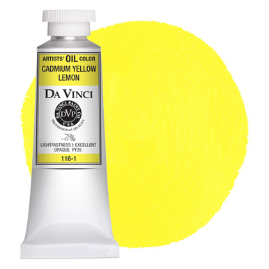 Da Vinci Cadmium Yellow Lemon Artist Oil Paint - 37mL