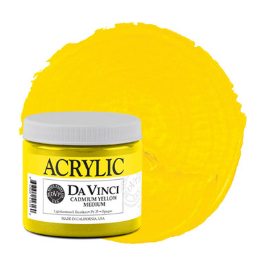 Da Vinci Transparent Yellow Iron Oxide Artist Acrylic Paint – 16oz