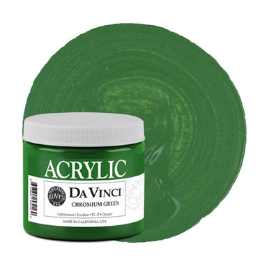 Da Vinci Chromium Oxide Green Artist Acrylic Paint – 16oz