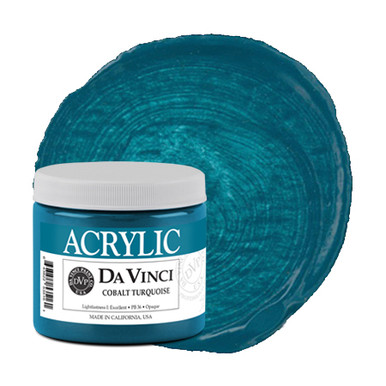Da Vinci Cobalt Turquoise Artist Acrylic Paint – 16oz