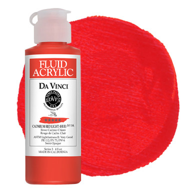 Acrylic Red Paint 2.5 Oz. Red Cadmium Acrylic Paint 
