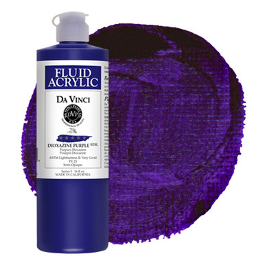Golden Fluid Acrylic Paint - Dioxazine Purple, 4oz Bottle For Artists & Crafting