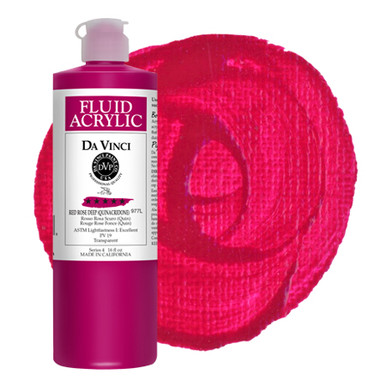 Red Rose PET 醉芳华　290円 Da Vinci Red Rose Deep Artist Fluid Acrylic Paint – 16oz