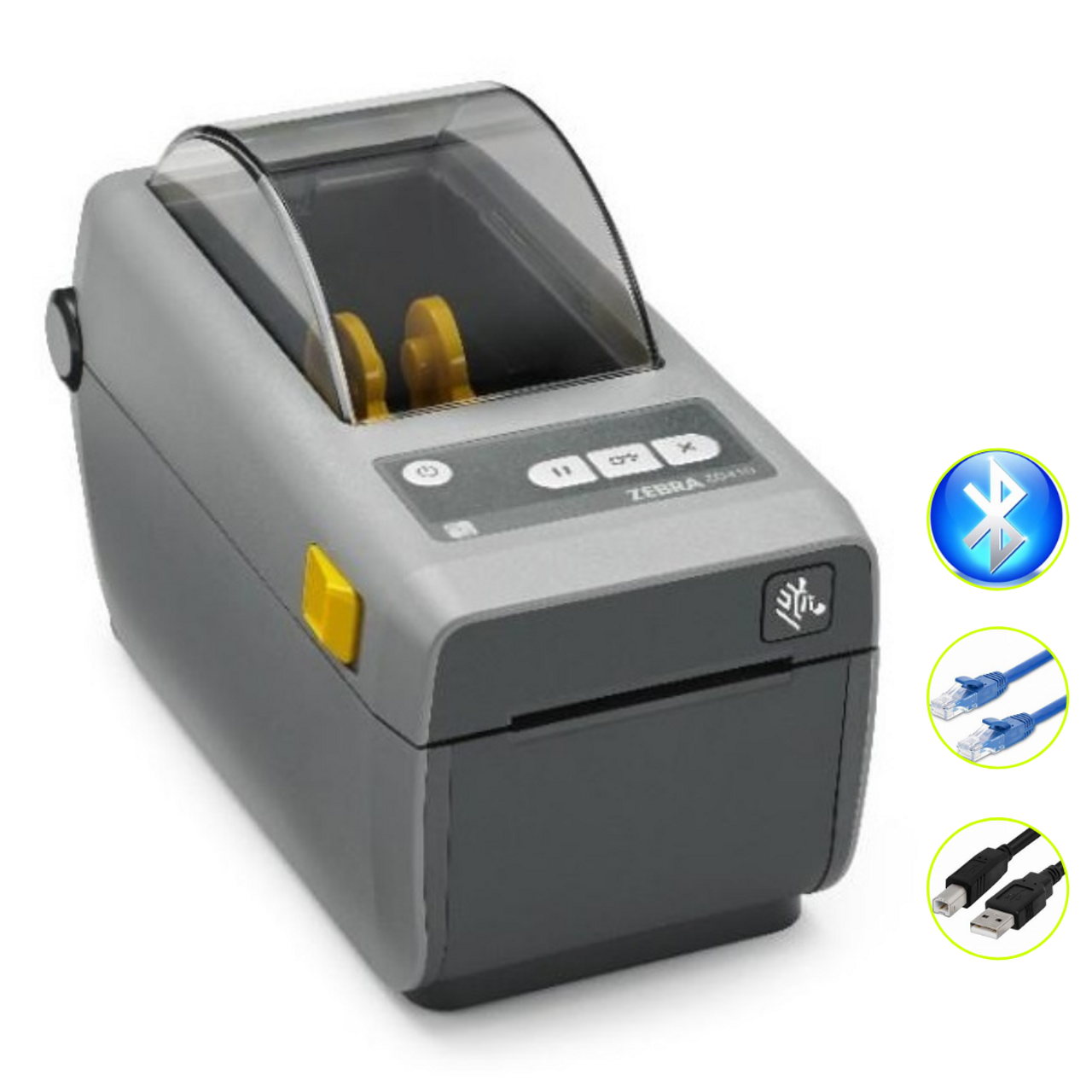 ZD410 Direct Thermal Printer 2in 203 dpi EU/UK/AU/JP Cords USB USB Host BTLE Ethernet Module Dispenser (Peeler) EZPL