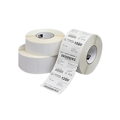Zebra 4"x2" Direct Thermal LABEL. 2,760 Labels/Roll, Bright White Uncoated With Permanent Acrylic Adhesive