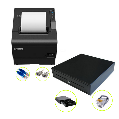 Kounta POS Compatible Epson TM-T88VI-I Intelligent Thermal Direct Receipt Printer & Cash Drawer